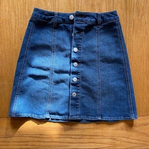 MIDI denim button up skirt